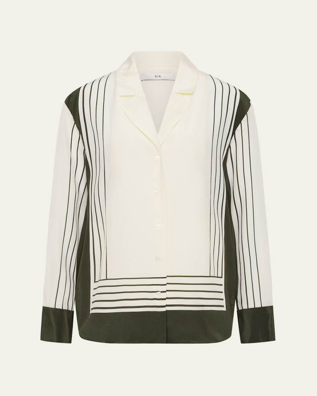 Leilana Silk Button-Front Shirt